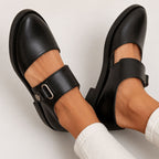 Alisha - Women’s Mary Jane Flats with Buckle Strap