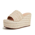 Amaya - Women’s Woven Platform Slide Sandals