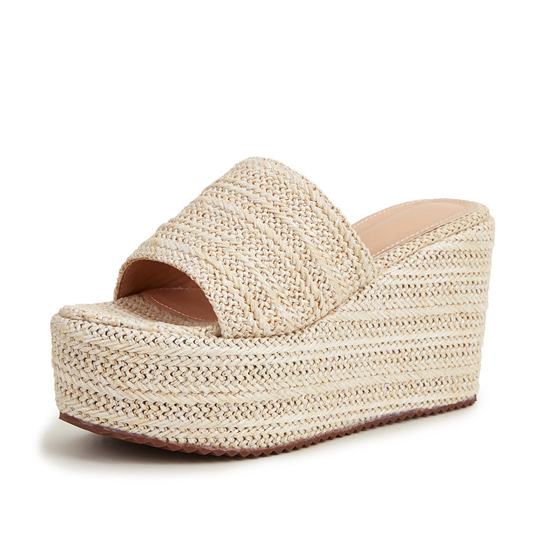 Amaya - Women’s Woven Platform Slide Sandals