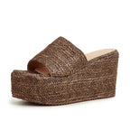 Amaya - Women’s Woven Platform Slide Sandals