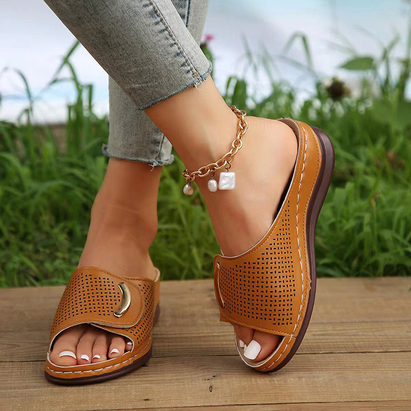 Amelia - Comfort Open Toe Wedge Sandals