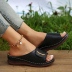 Amelia - Comfort Open Toe Wedge Sandals