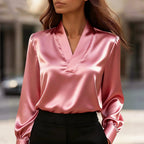 Amelia - Elegant V-Neck Loose Fit Top