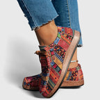 Andrea - Women’s Multicolor Patchwork Lace-Up Shoes