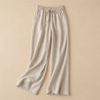 Arianna - Women’s Drawstring Wide Leg Linen Pants