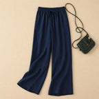 Arianna - Women’s Drawstring Wide Leg Linen Pants
