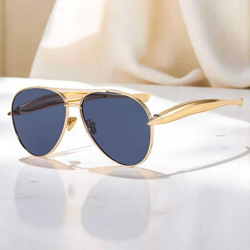 Athena - Women’s Gold Frame Aviator Shades