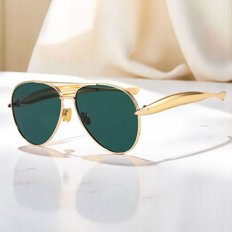 Athena - Women’s Gold Frame Aviator Shades