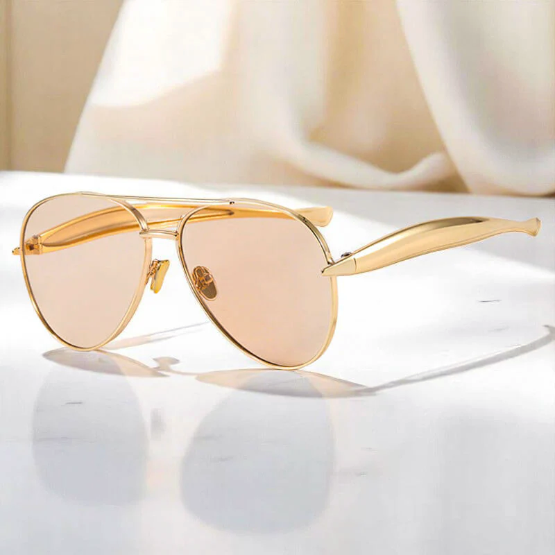 Athena - Women’s Gold Frame Aviator Shades