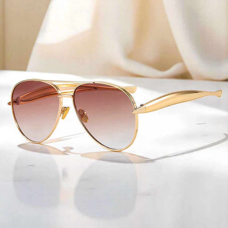 Athena - Women’s Gold Frame Aviator Shades
