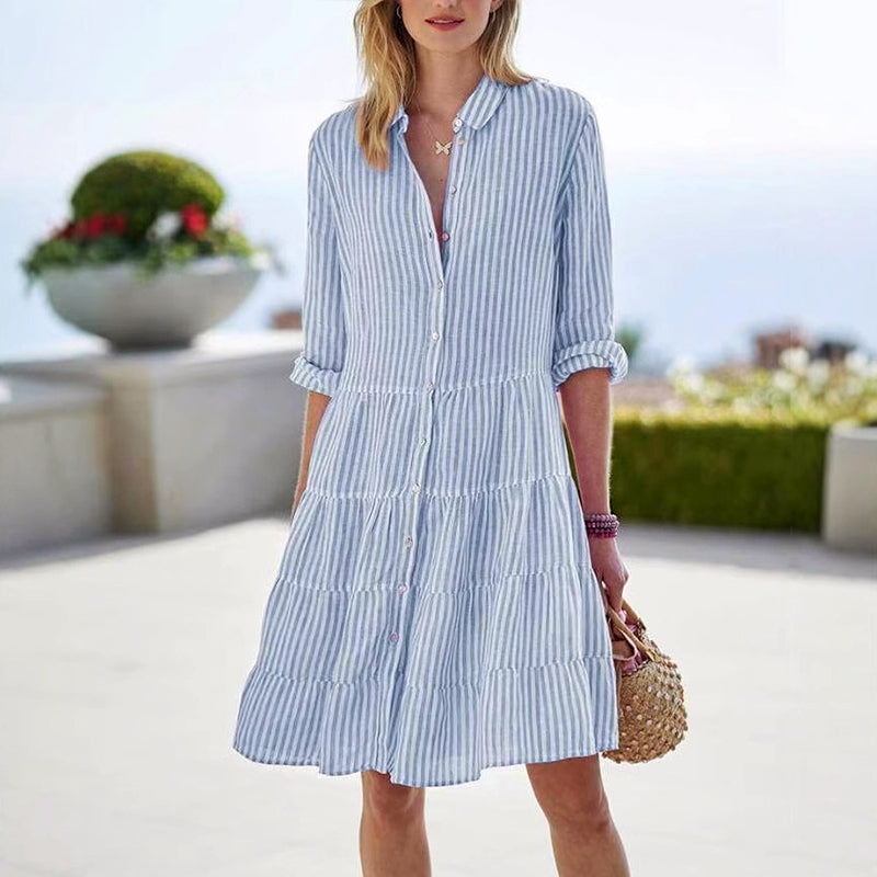 Bella - Women’s Breezy Striped Day Dress