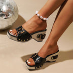 Bianca - Women’s Chic Buckle Slide Sandals