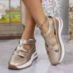 Brenda - Women’s Platform Strap Sandals with Cut-Out