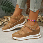 Brenda - Women’s Platform Strap Sandals with Cut-Out