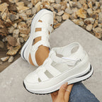 Brenda - Women’s Platform Strap Sandals with Cut-Out