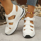 Brenda - Women’s Platform Strap Sandals with Cut-Out