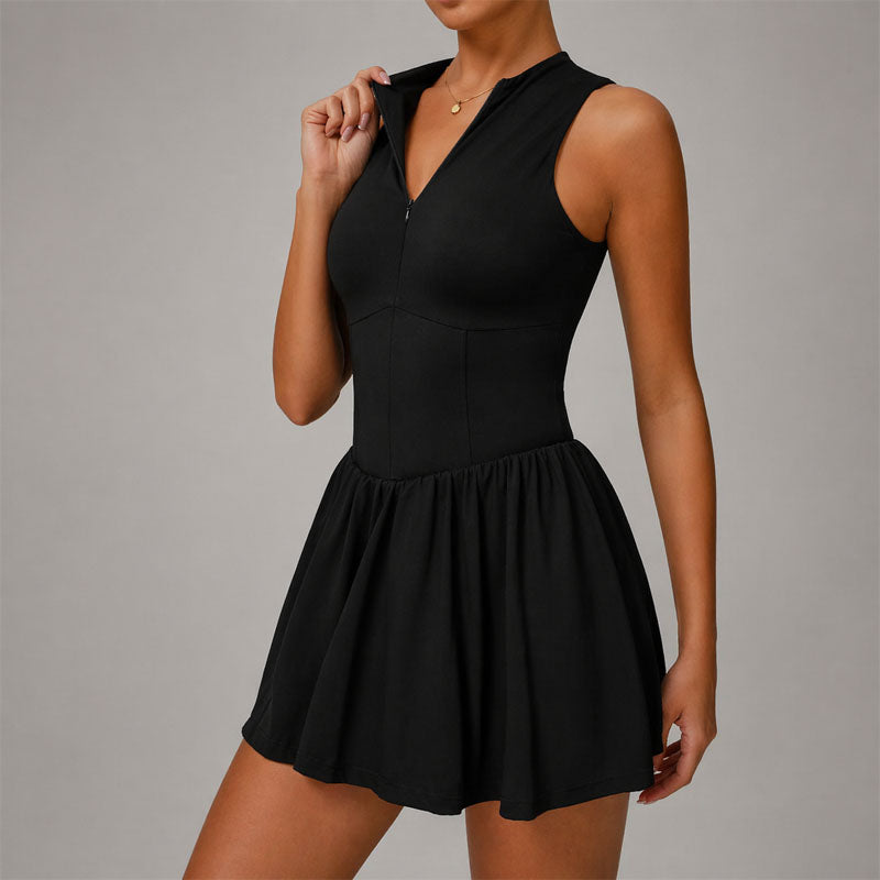 Bridget - Women’s Sleeveless Zip-Front Active Dress