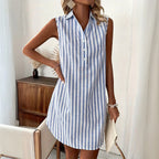 Brielle - Women’s Casual Striped Mini Dress