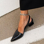 Brielle - Women’s Croc-Embossed Slingback Heels