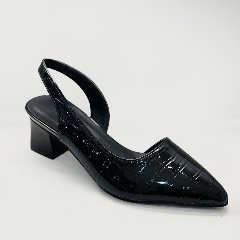 Brielle - Women’s Croc-Embossed Slingback Heels