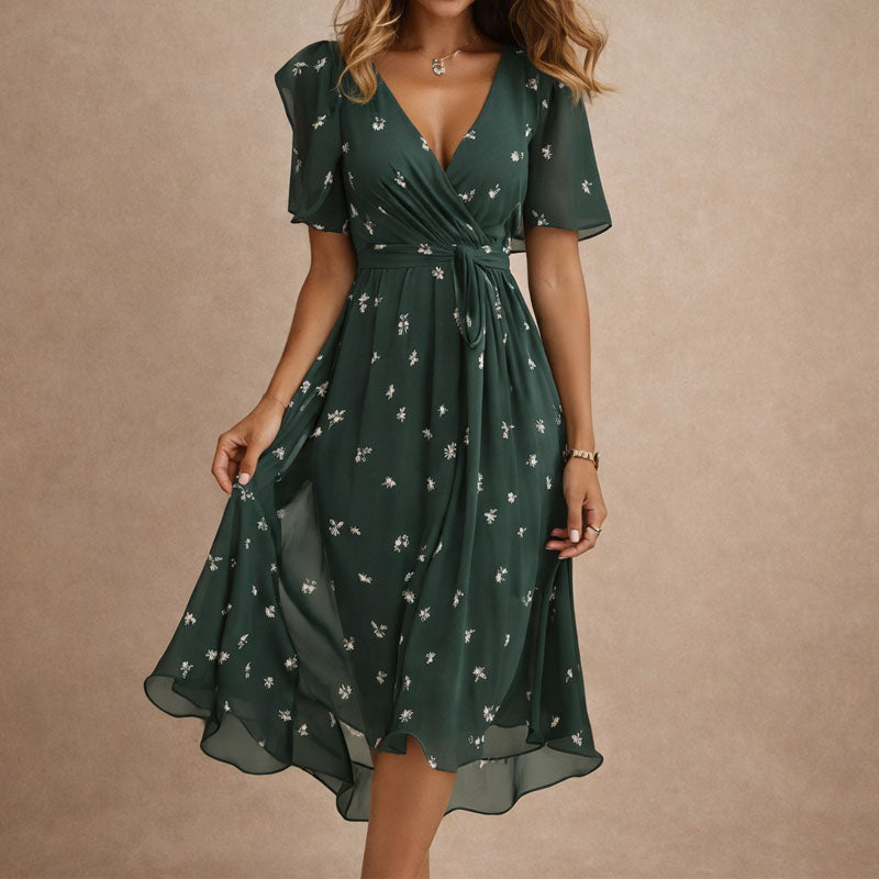 Caroline - Flowy Floral Midi Dress