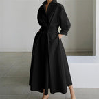 Caroline - Women’s Elegant Collared A-Line Maxi Dress