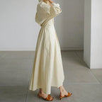 Caroline - Women’s Elegant Collared A-Line Maxi Dress