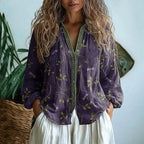 Catherine - Breathable Floral Long Sleeve Blouse