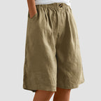 Charlotte - Casual Elastic Waist Shorts with Pockets
