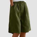 Charlotte - Casual Elastic Waist Shorts with Pockets