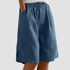 Charlotte - Casual Elastic Waist Shorts with Pockets