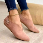 Charlotte - Women’s Soft Finish Buckle Flats