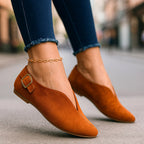 Charlotte - Women’s Soft Finish Buckle Flats