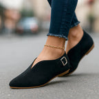 Charlotte - Women’s Soft Finish Buckle Flats