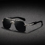 Cleo - Women's Geometric Frame Sunglasses with Sculpted Arms