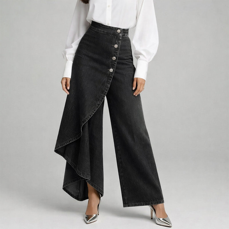 Collins - Women’s High-Waist Asymmetrical Pants