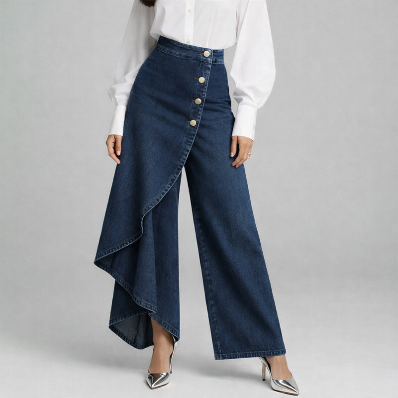 Collins - Women’s High-Waist Asymmetrical Pants
