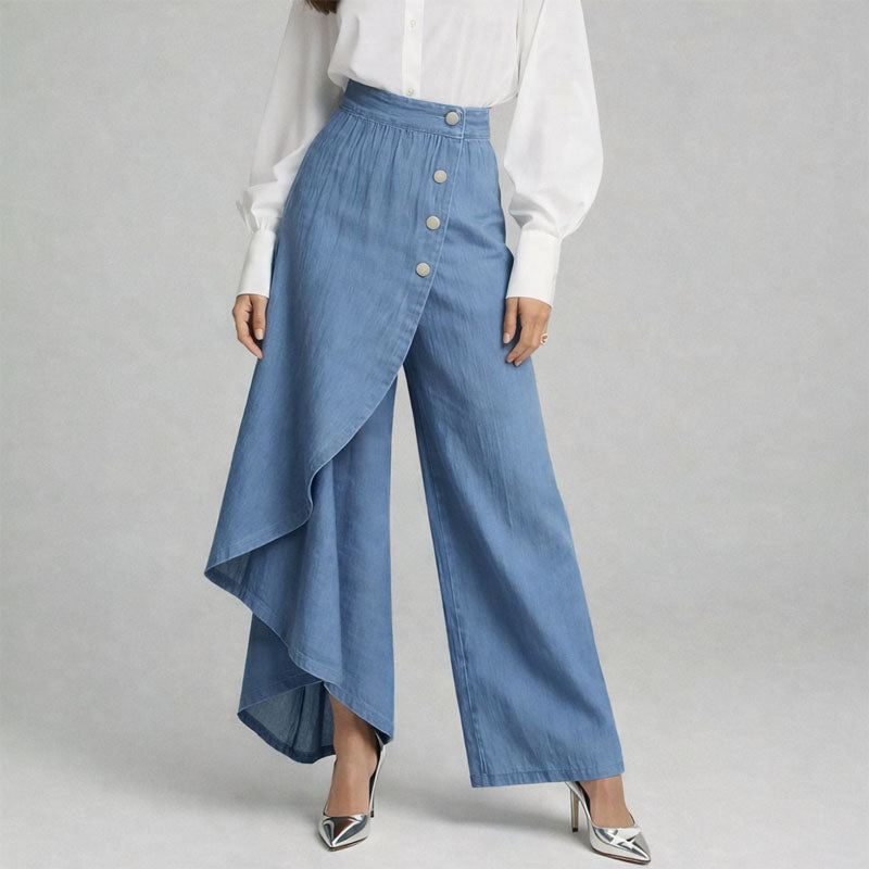 Collins - Women’s High-Waist Asymmetrical Pants