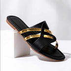 Cynthia - Leather Open Toe Comfort Footwear Slides