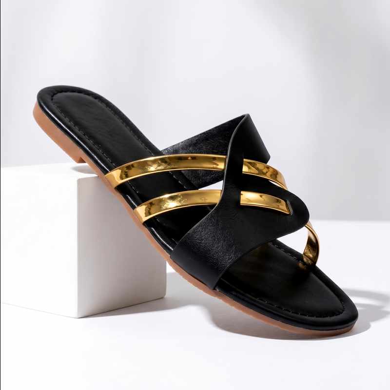 Cynthia - Leather Open Toe Comfort Footwear Slides