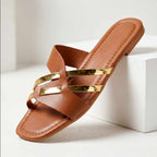 Cynthia - Leather Open Toe Comfort Footwear Slides