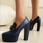 Daisy - Women’s Croc-Texture Platform Heels