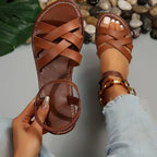 Delilah - Women’s Woven Strap Flat Sandals