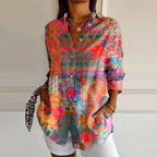 Elara - Casual Multicolor Button Shirt