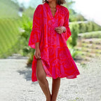 Elara - Women’s Printed Flowing Dress with Relaxed Fit