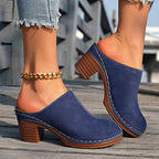 Ember - Women’s Classic Slip-On Low Heel Mule Clogs