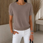 Emma - Women’s Lightweight Knit Short Sleeve Top