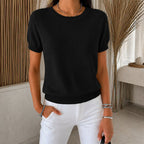 Emma - Women’s Lightweight Knit Short Sleeve Top
