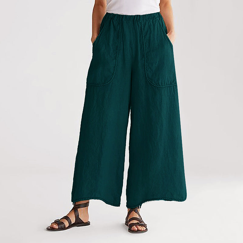 Everly - Women's Relaxed Fit Wide Leg Pocket Pants