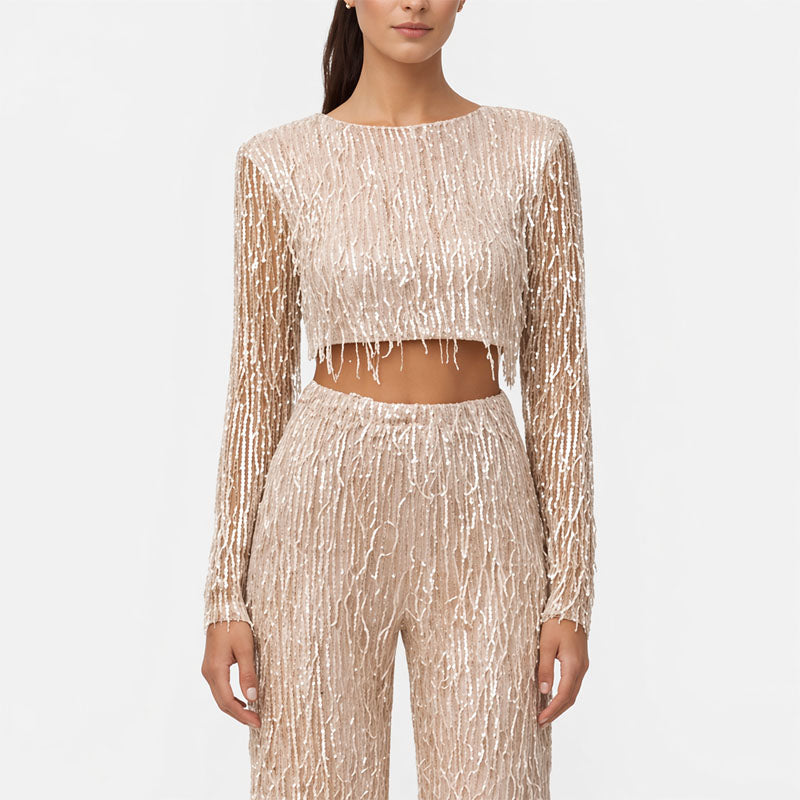 Francesca - Women’s Textured Two-Piece Set